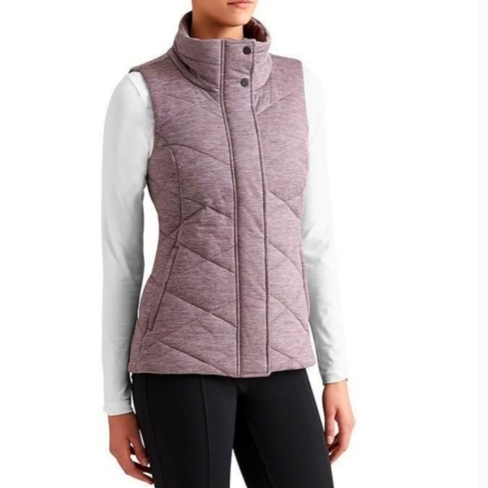 Athleta Gray lcecap Quilted Puffer Vest Sz XS #U2